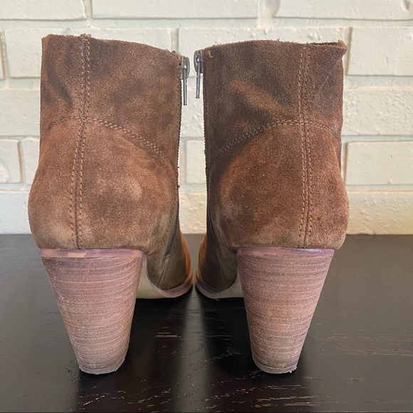 Sole Society Alexi Womens Wedge Bootie Ankle Boots Brown Suede Size 8.5 - Picture 4 of 8